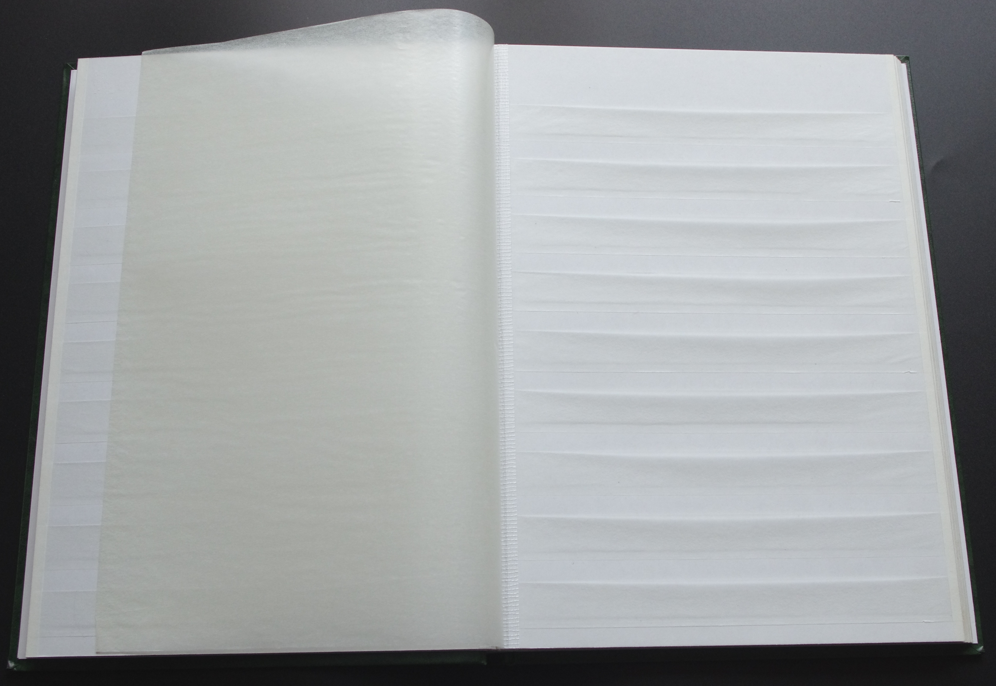 Naudotas, žalios spalvos, labai geros būklės albumas pašto ženklams