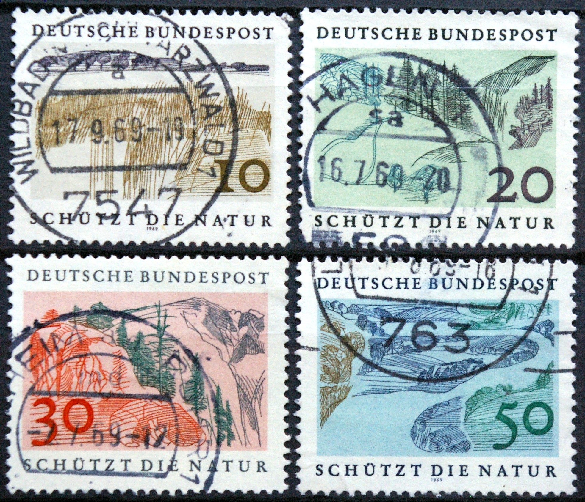 pašto ženklai, Vokietija. Europos gamtos apsaugos metai