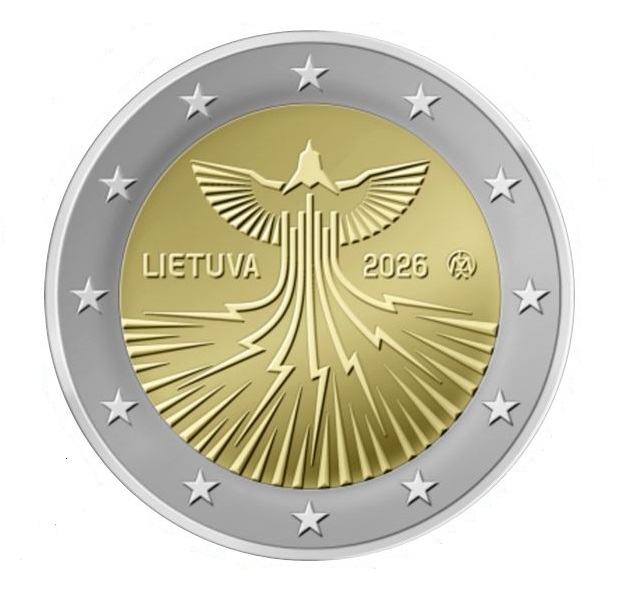 Proginė 2 eurų moneta skirta Lietuvos energetinei nepriklausomybei pažymėti