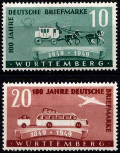 100 m. vokiškiems pašto ženklams