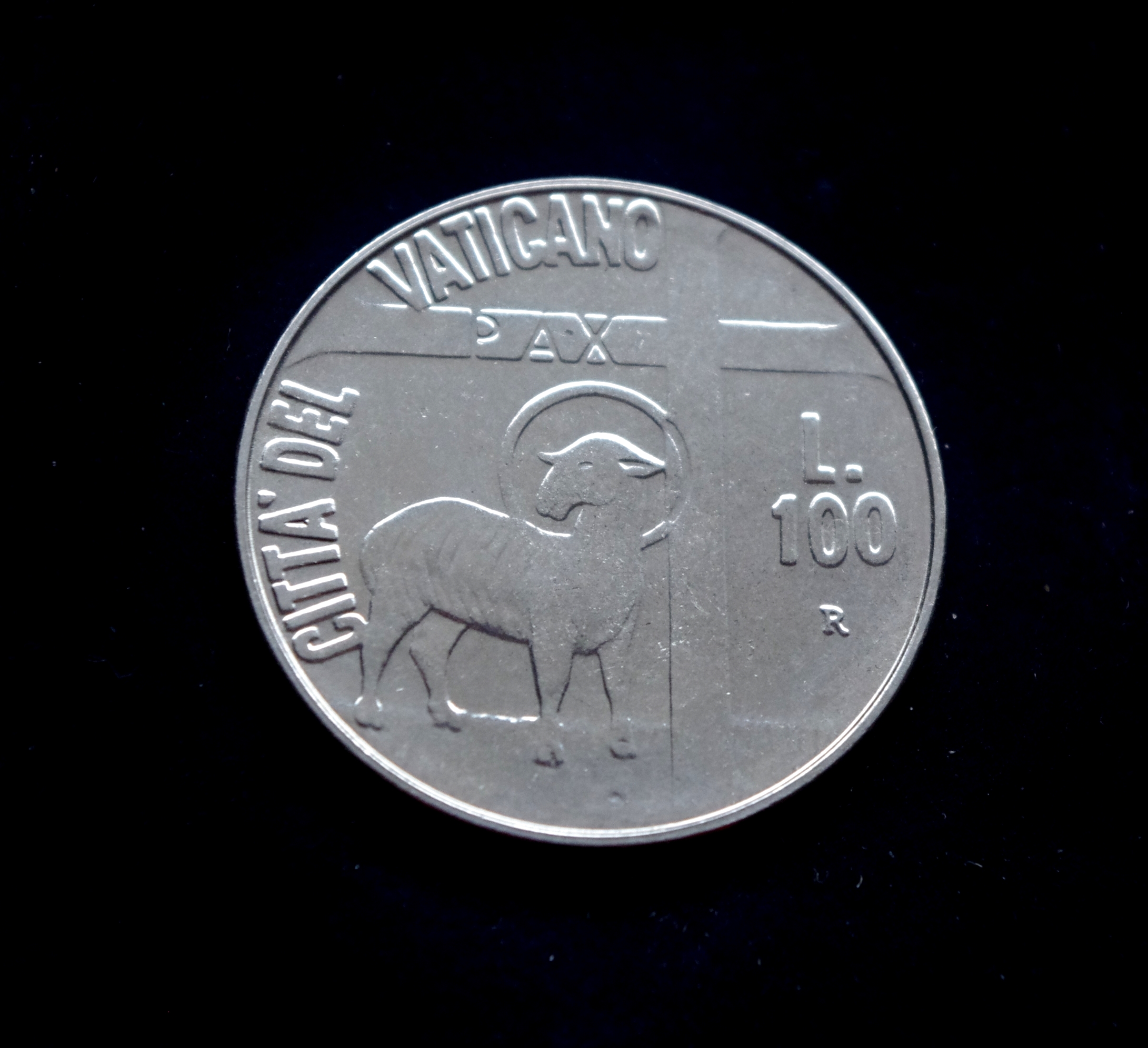 Vatikano 100 lirų moneta
