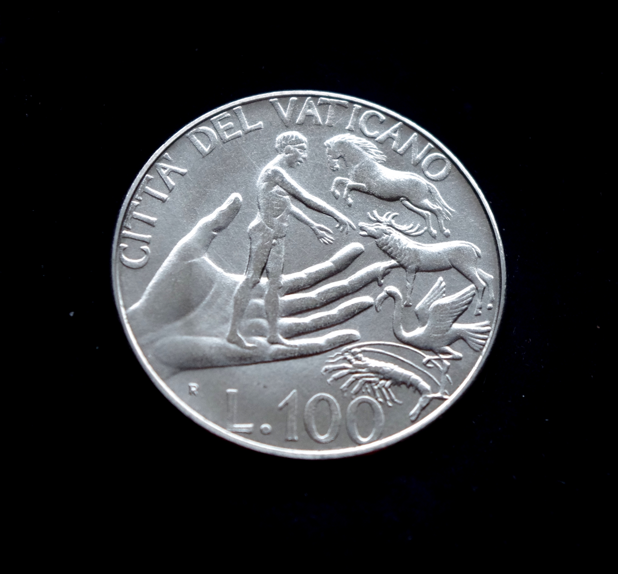 Vatikano 100 lirų moneta