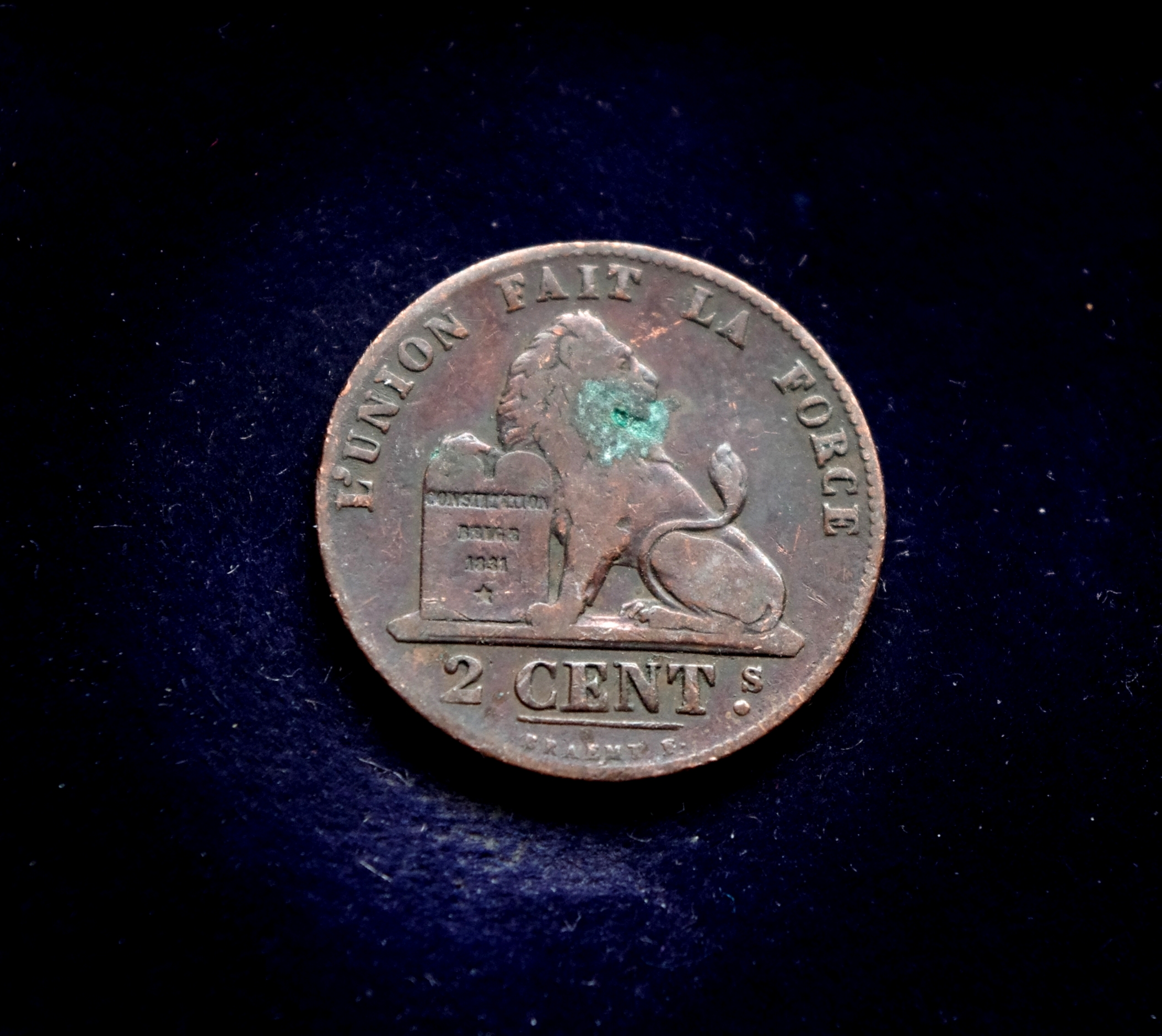 Belgijos 2 santimų moneta