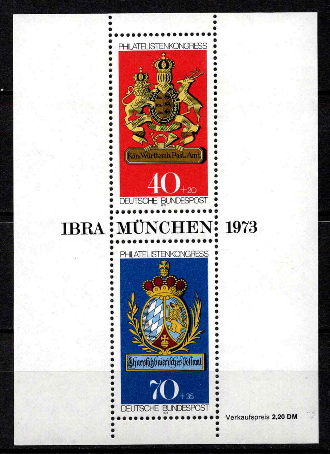 Vokietija. Blokas 9, MiNr 766-767 MNH**