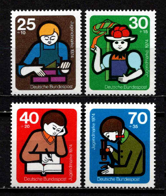 Vokietija, pilna serija, MiNr 800-803 MNH**