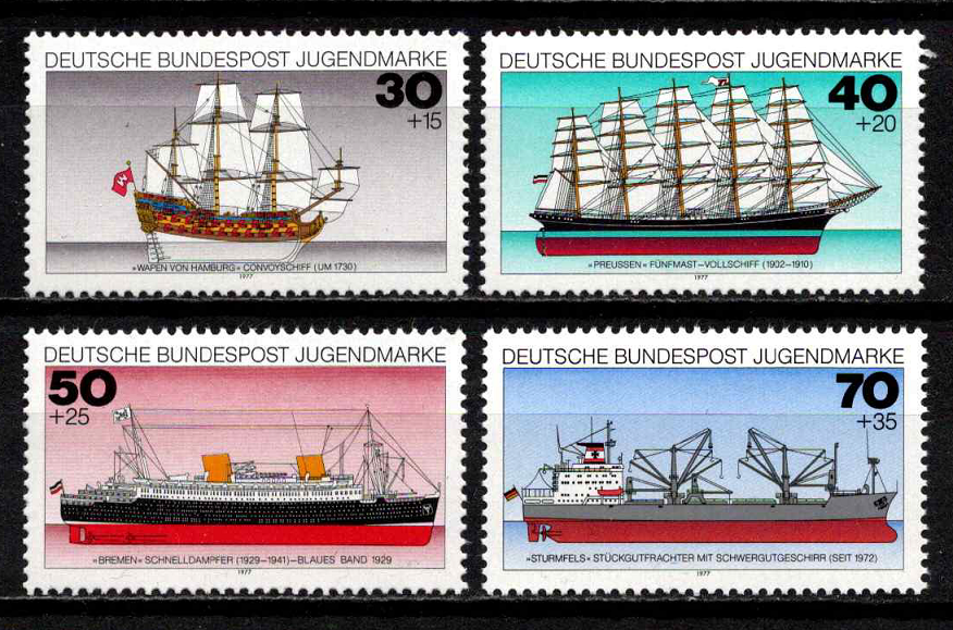 Vokietija, pilna serija, MiNr 929-932 MNH**