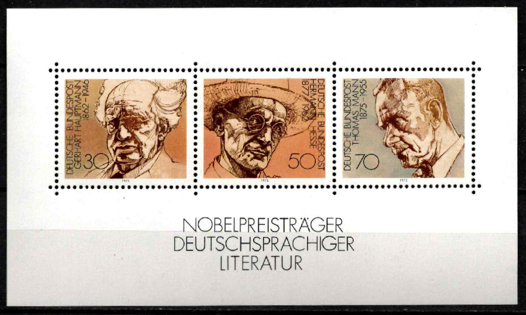 Vokietija. Blokas Nr. 16, MiNr 959-961 MNH**