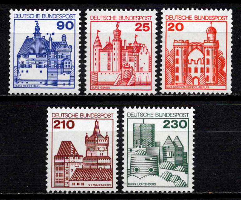 Vokietija, pilna serija, MiNr 995-999 MNH**