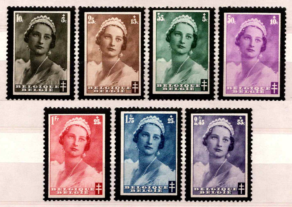 Belgija, pilna serija, MiNr 408-414 MNH**