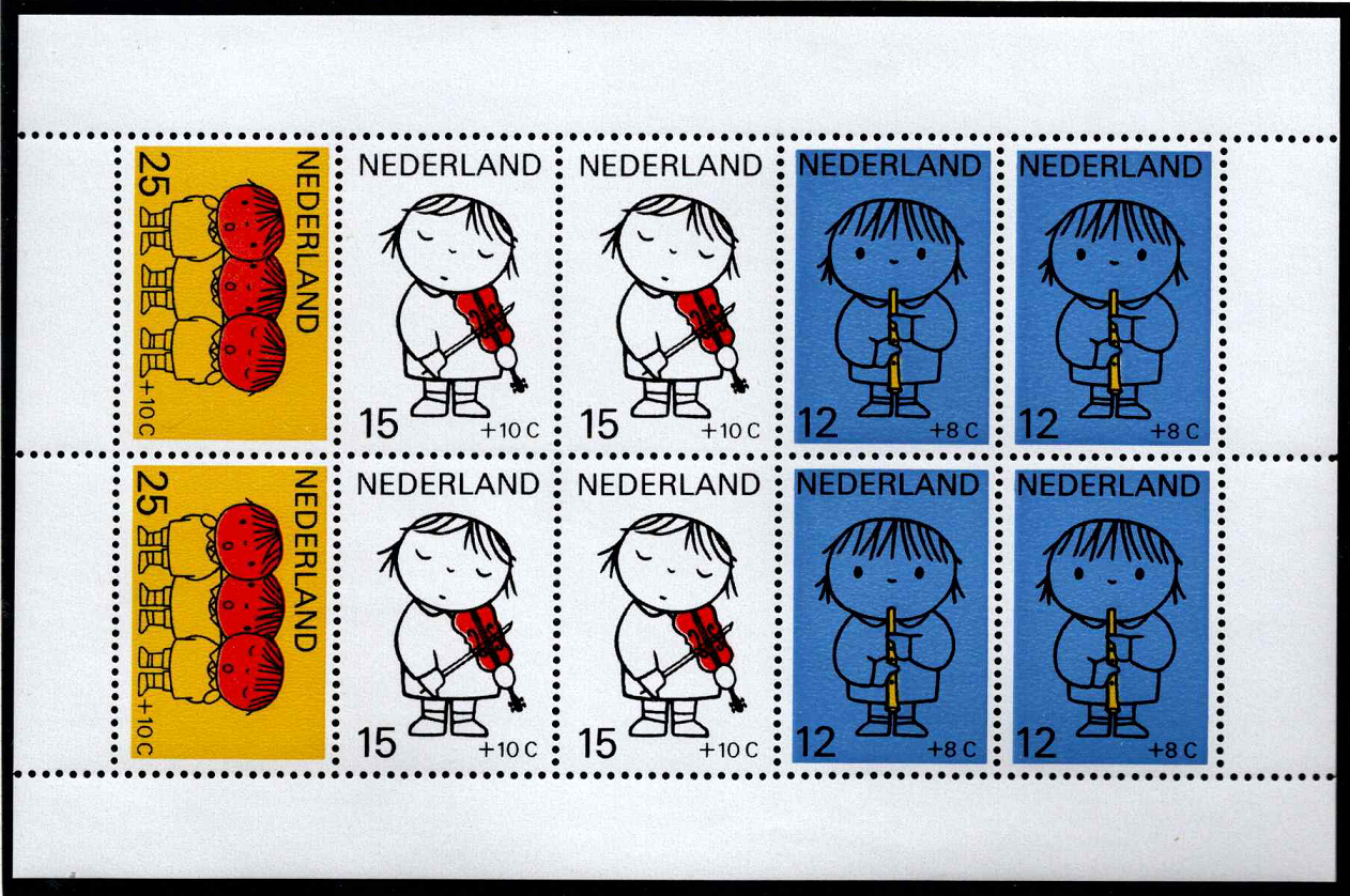 Nyderlandai, blokas Nr. 8, MiNr 928-929, 931 MNH**