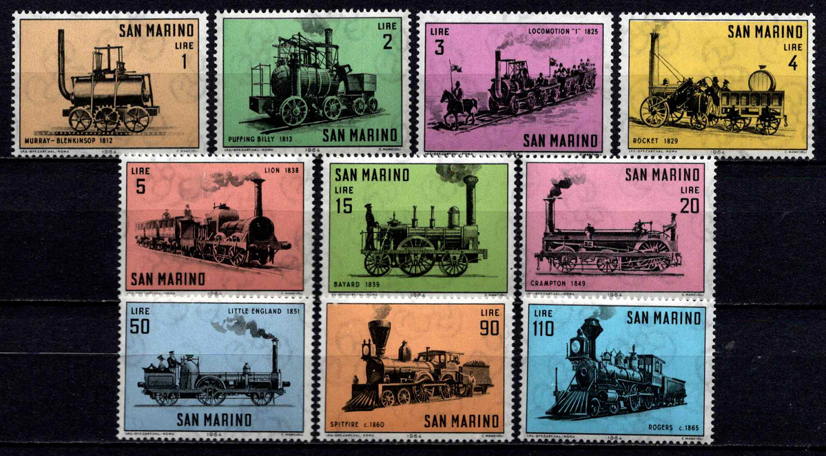 San Marinas, pilna serija, MiNr 814-823 MNH**