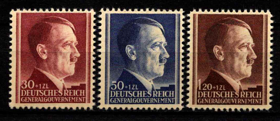 Vokietijos Reichas, Lenkijos okupacija, pilna serija, MiNr 89-91 MNH**