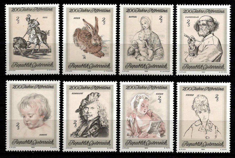 Austrija, pilna serija, MiNr 1307-1314 MNH**