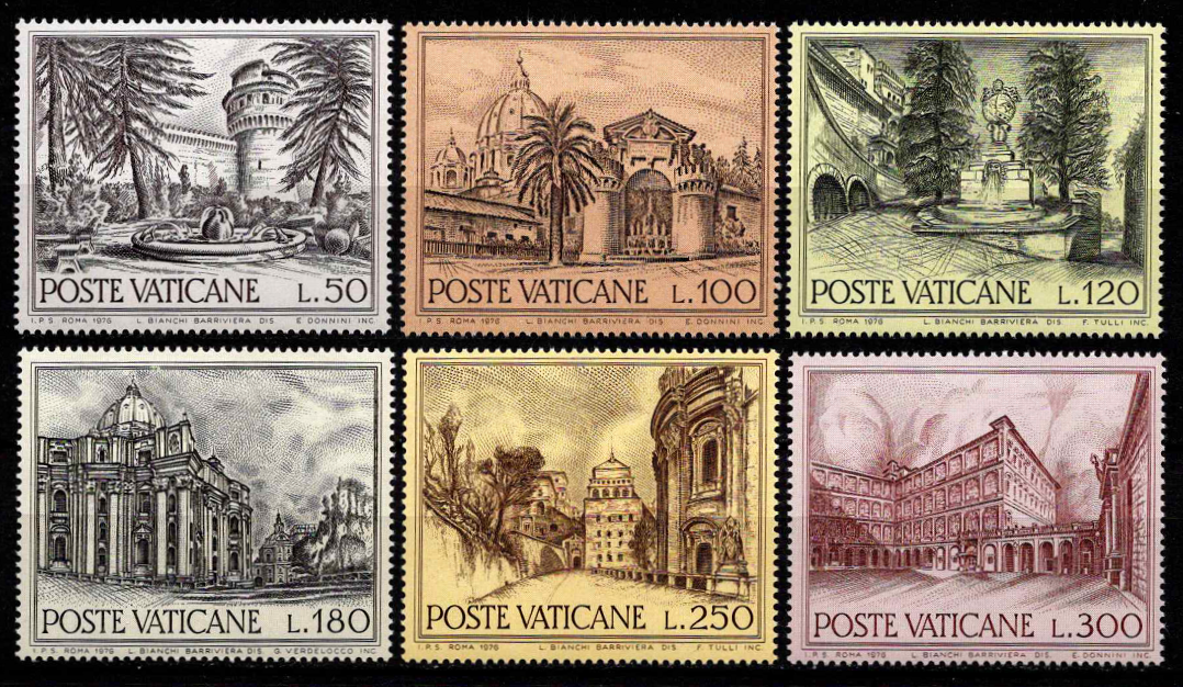 Vatikanas, pilna serija, MiNr 689-694 MNH**