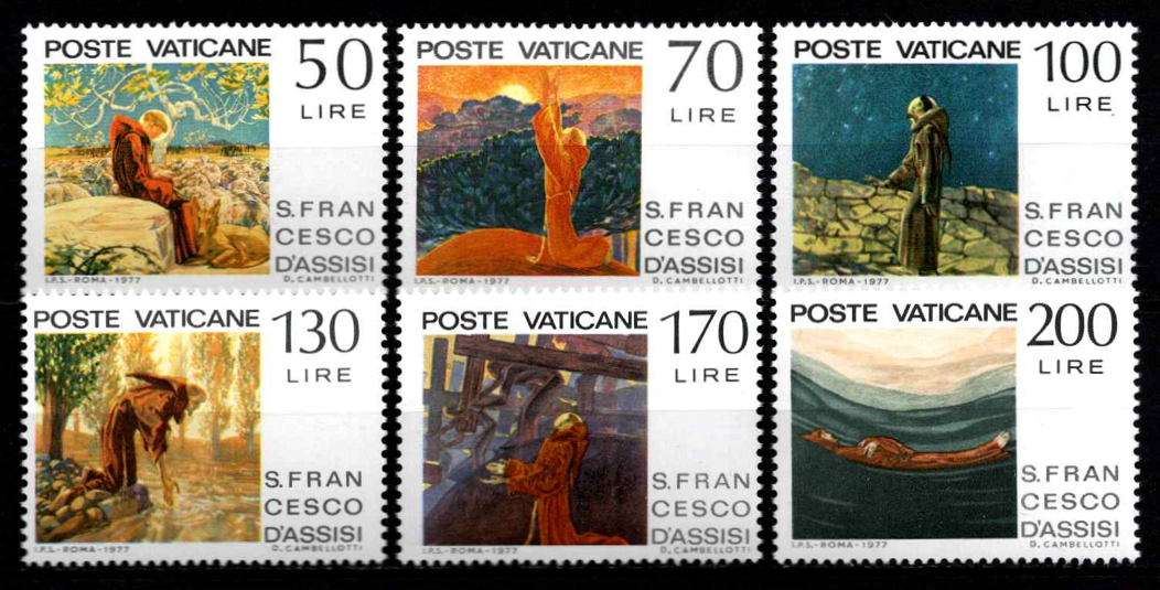 Vatikanas, pilna serija, MiNr 695-700 MNH**