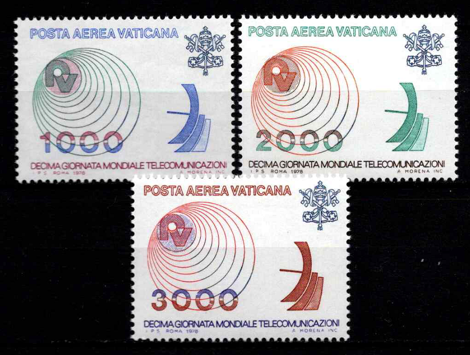 Vatikanas, pilna oro pašto serija, MiNr 723-725 MNH**
