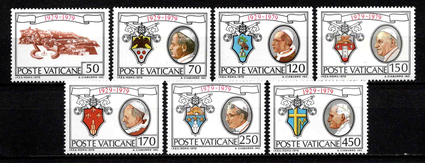 Vatikanas, pilna serija, MiNr 748-754 MNH**