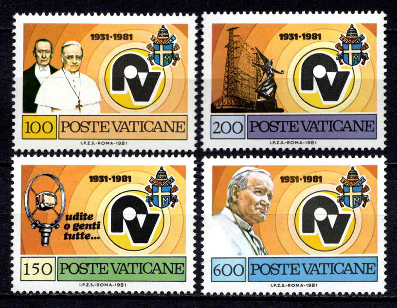 Vatikanas, pilna serija, MiNr 779-782 MNH**