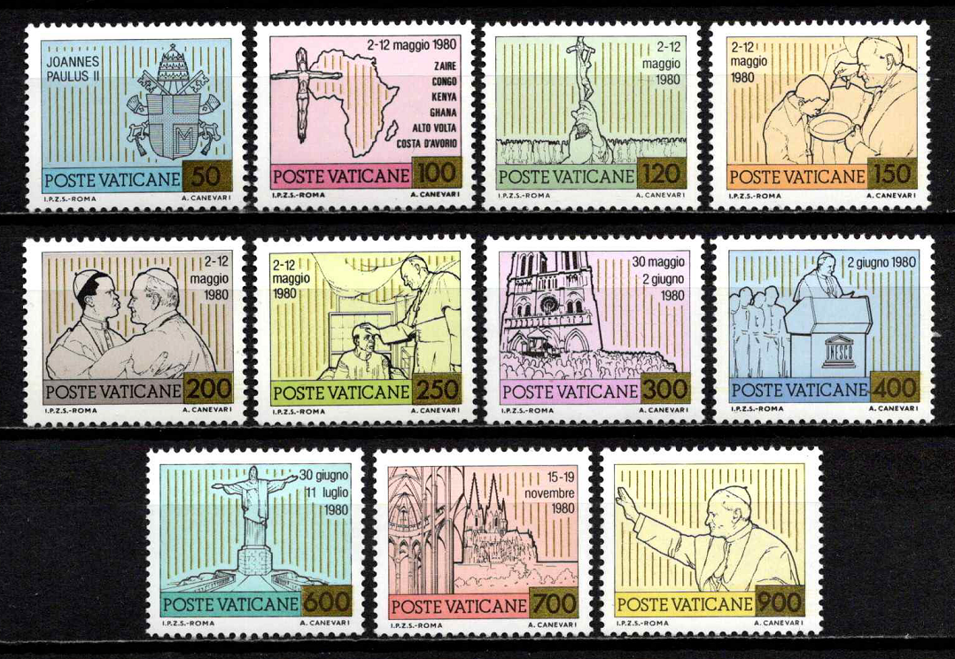 Vatikanas, pilna serija, MiNr 792-802 MNH**