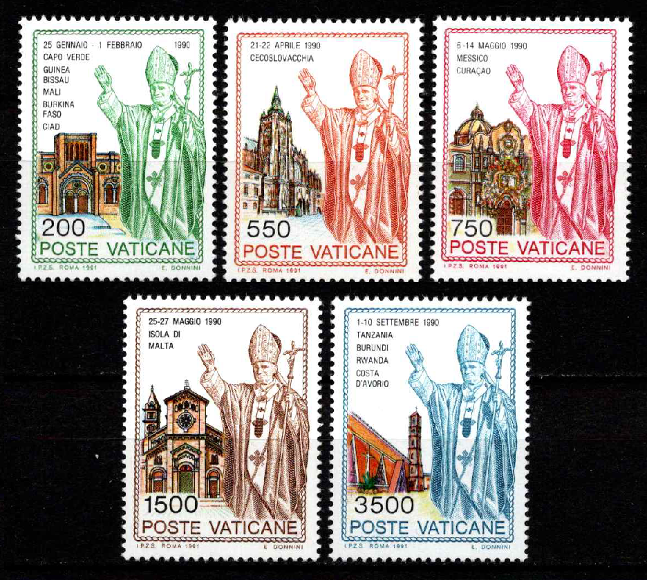 Vatikanas, pilna serija, MiNr 1046-1050 MNH**