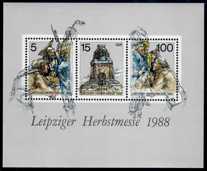 Vokietijos Demokratinė Respublika (VDR), blokas Nr. 95, MiNr 3193-3195 MNH**