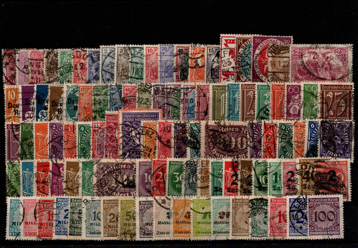 100 vnt. Vokietijos Reicho 1872-1923 m. pašto ženklų pakuotė HF002 100 vnt. Vokietijos Reicho 1872-1923 m. pašto ženklų pakuotė HF002