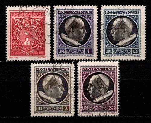 Vatikanas, pilna serija, MiNr 84-88 Used (O)