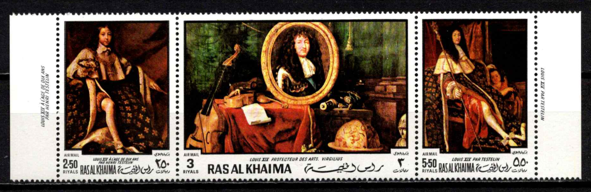 JAE, Ras Al Khaima, oro paštas, MiNr 461, 463, 469 MNH**