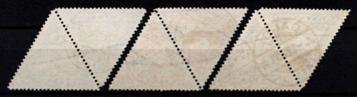 Latvija, oro paštas, pilna serija (poromis), MiNr 129-131 Used (O)
