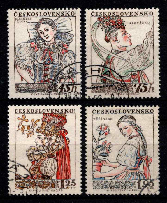 Čekoslovakija, pilna serija, MiNr 1051-1054 Used (O)