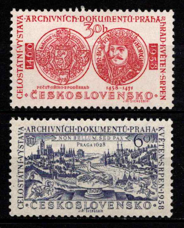 Čekoslovakija, pilna serija, MiNr 1073-1074 MNH**