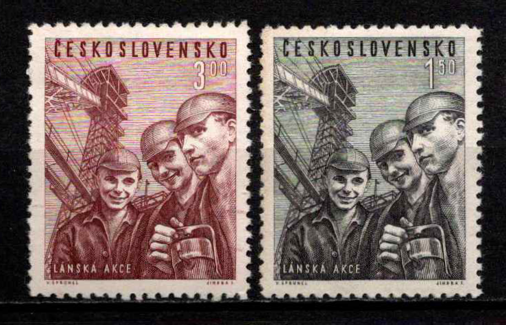 Čekoslovakija, pilna serija, MiNr 653-654 MNH**