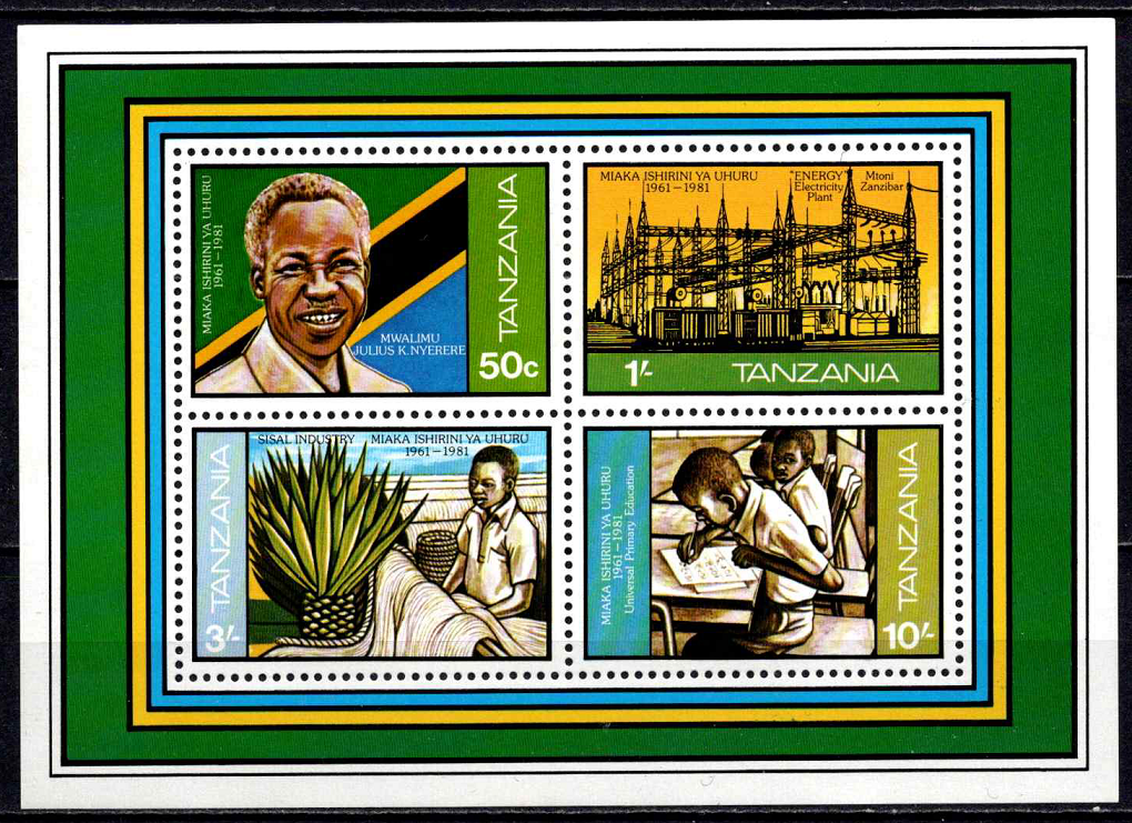 Tanzanija, blokas Nr. 26, MiNr 189-192 MNH**