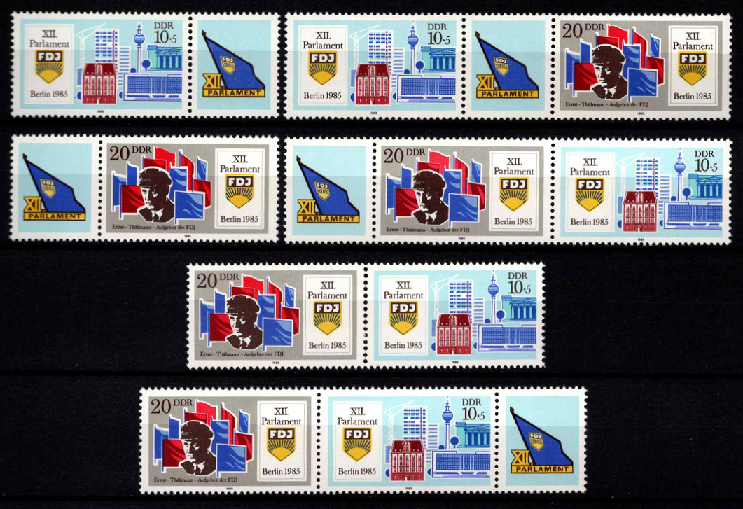 Vokietijos Demokratinė Respublika (VDR), pilna serija, MiNr 2947-2948 MNH**