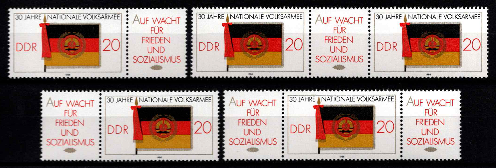 Vokietijos Demokratinė Respublika (VDR), W Zd 664-667, MiNr 3001 MNH**