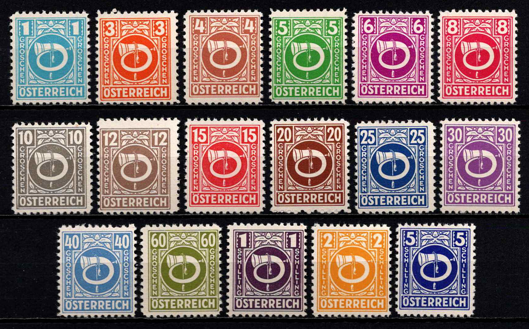 Austrija, pilna serija, MiNr 721-737 MNH**