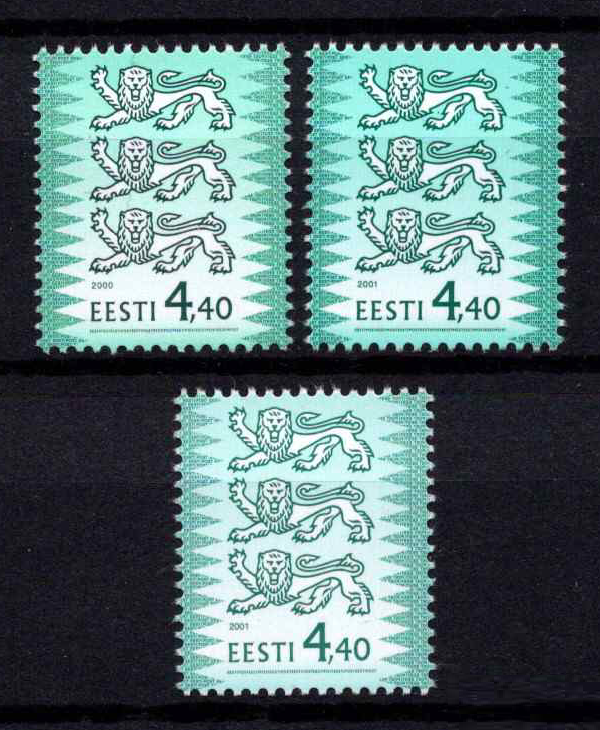 Estija, MiNr 376 I-II/a-b MNH**