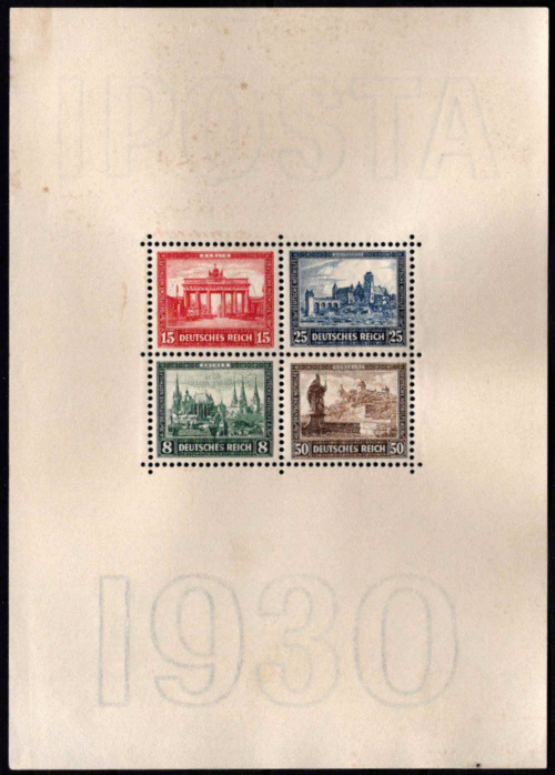 Vokietijos Reichas, blokas Nr. 1, MiNr 446-449 MLH*