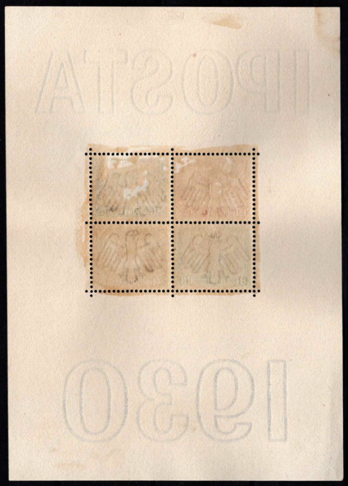 Vokietijos Reichas, blokas Nr. 1, MiNr 446-449 MLH*