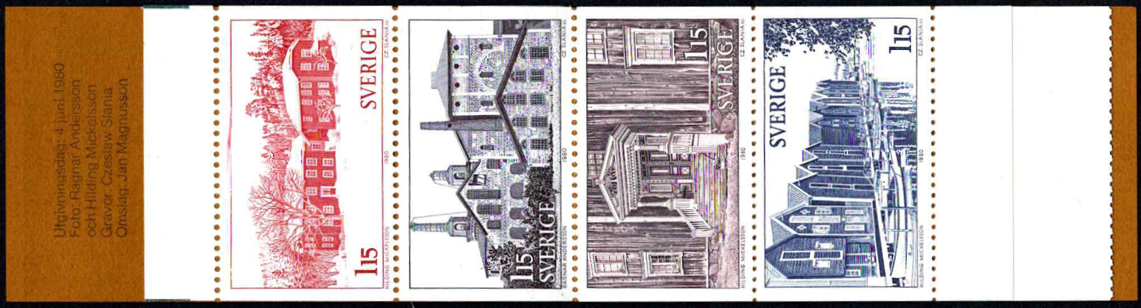 Švedija, pilna serija knygutėje Nr. 74, MiNr 1108-1112 MNH**