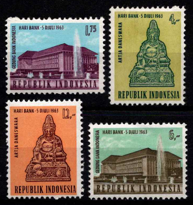 Indonezija, pilna serija, MiNr 409-412 MH*/MNH**