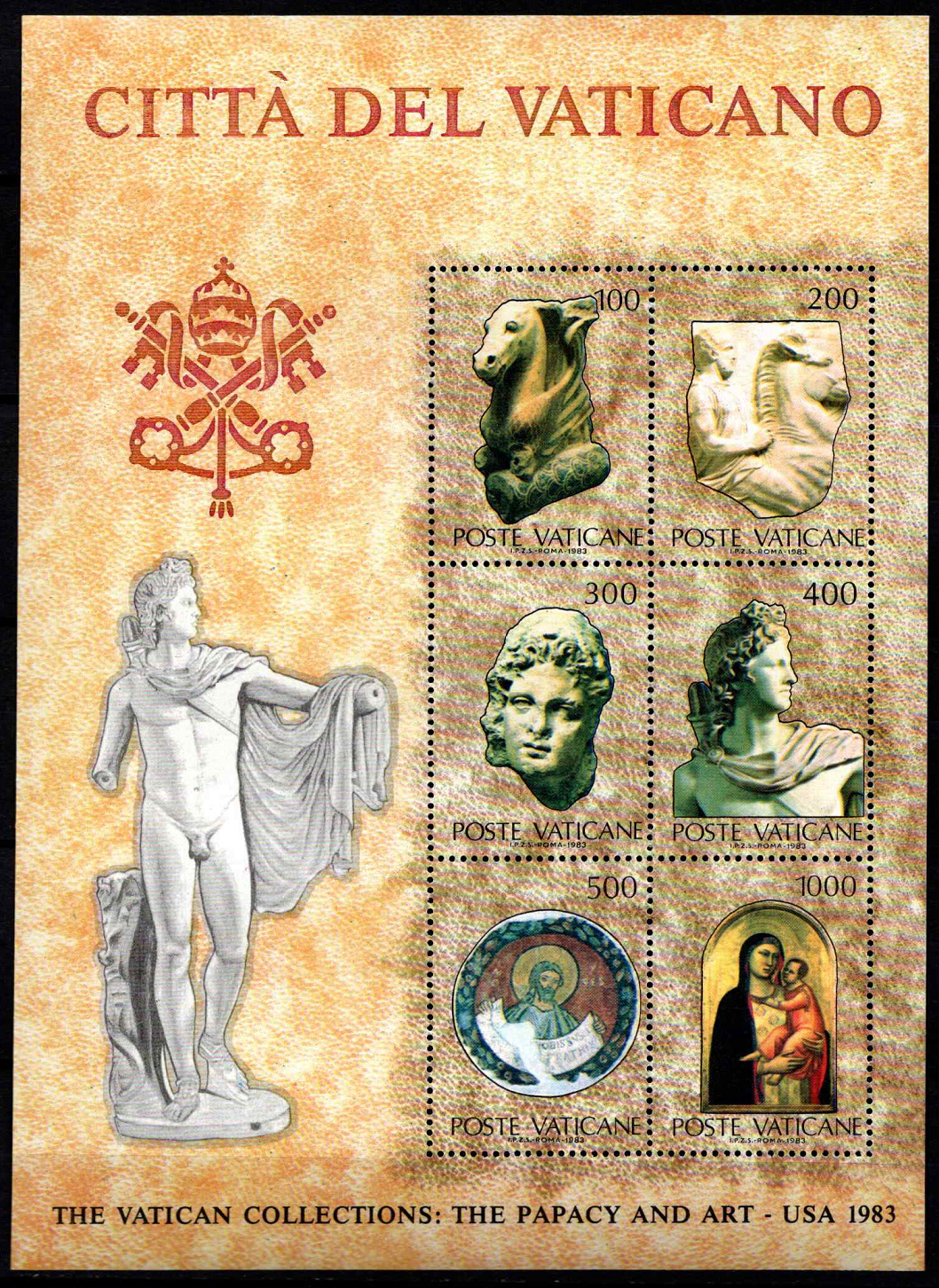 Vatikanas, blokas Nr. 6, MiNr 830-835 MNH**