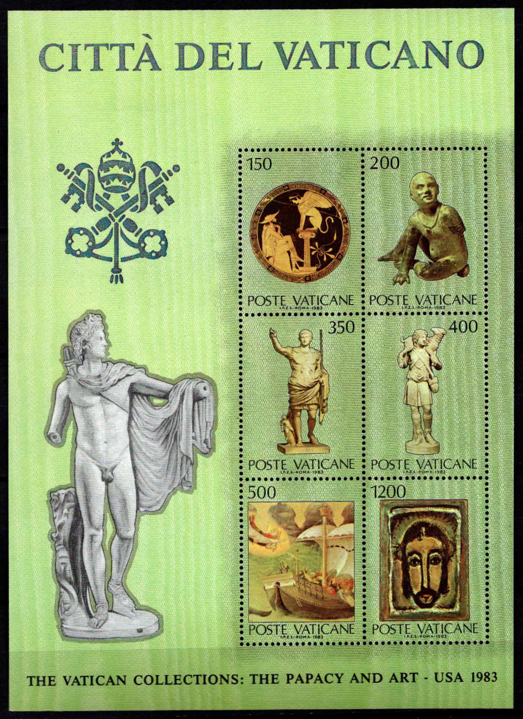 Vatikanas, blokas Nr. 7, MiNr 836-841 MNH**