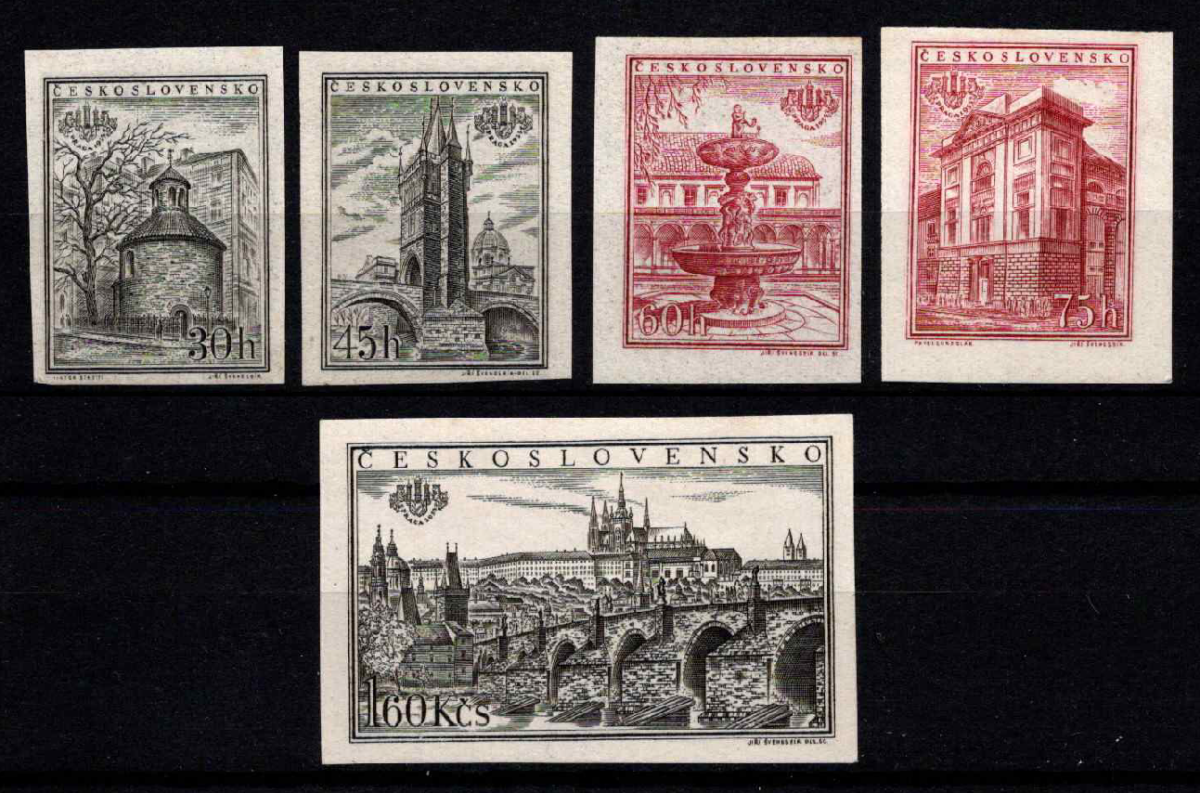 Čekoslovakija, pilna serija, MiNr 934-938 B MNH**