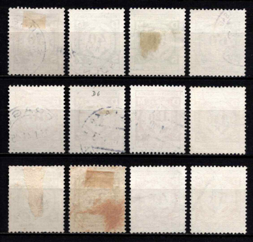 Vokietijos Reichas, Čekijos okupacija, tarnybiniai, pilna serija, MiNr 1-12 Used (O)