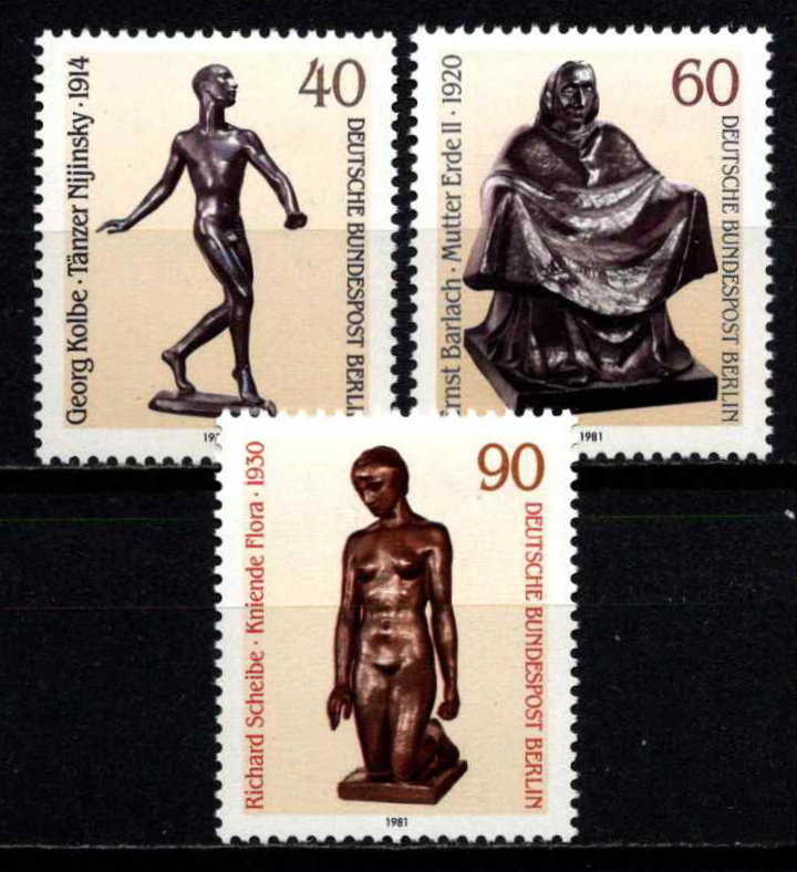 Vokietija, Vakarų Berlynas, pilna serija, MiNr 655-657 MNH**