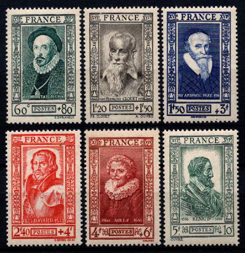 Prancūzija, pilna serija, MiNr 600-605 MNH**