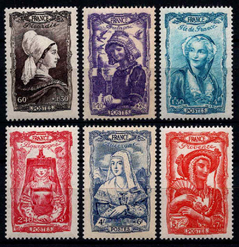 Prancūzija, pilna serija, MiNr 606-611 MNH**