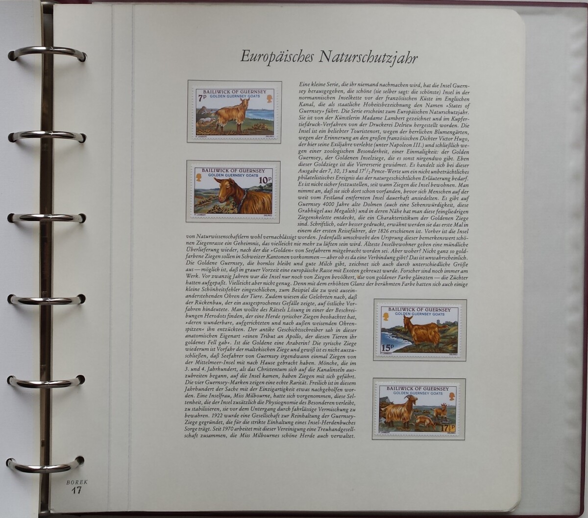 Teminė kolekcija "Europos gamtos apsaugos metai", BOREK albume