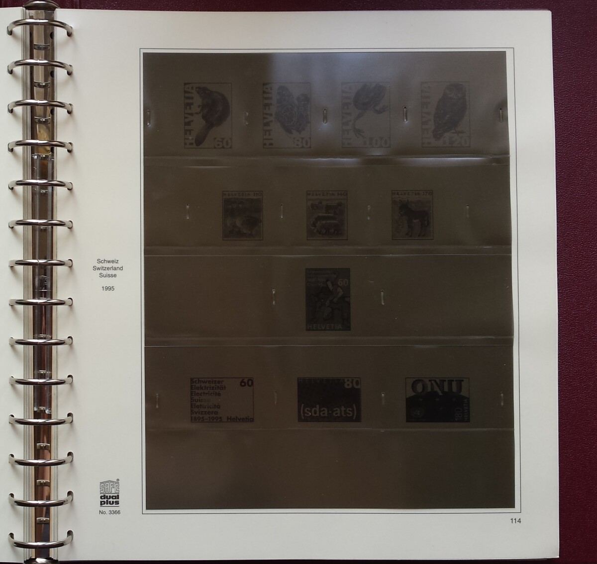 Albumas SAFE 1988-1998 m. Šveicarijos pašto ženklams